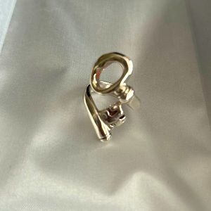 UNOde50 silver plated key ring Size 7